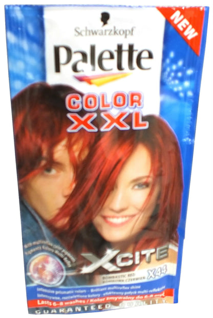 Schwarzkopf Palette Color XXL Xcite Hair Colour Dye Colours Sachet 6-8 Wash 25ml