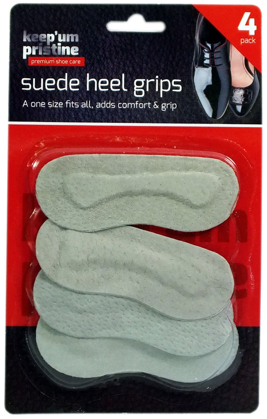 Suede Heel Grips Shoe Boot Pad Protectors Comfort Liners Extra Jump Grey