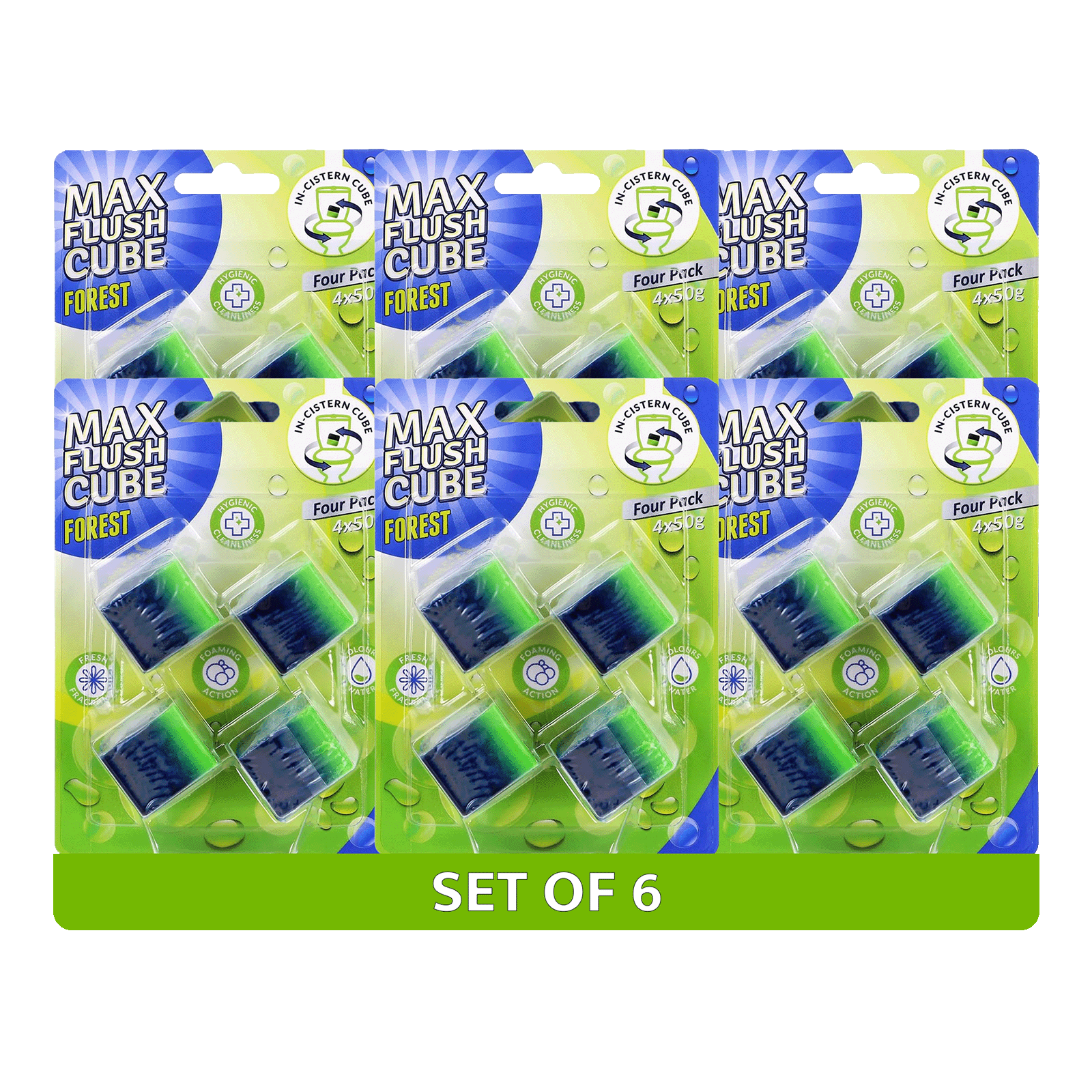 6x Max Flush InCistern Cube 4 Pack  4x50g