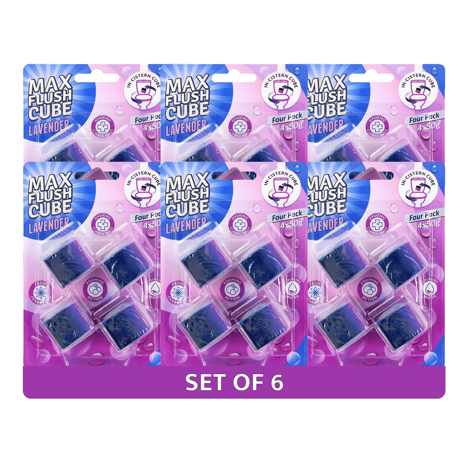 6x Max Flush InCistern Cube 4 Pack  4x50g