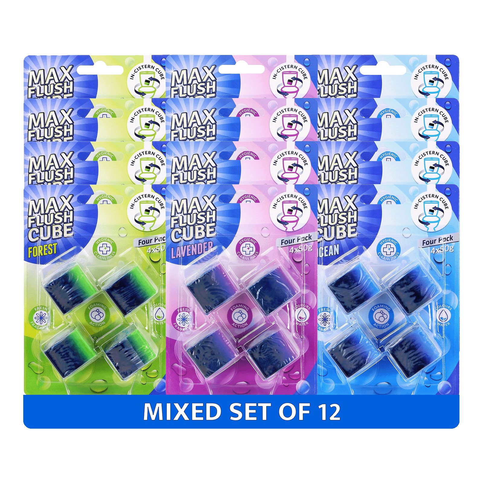 12x Max Flush InCistern Cube 4 Pack  4x50g