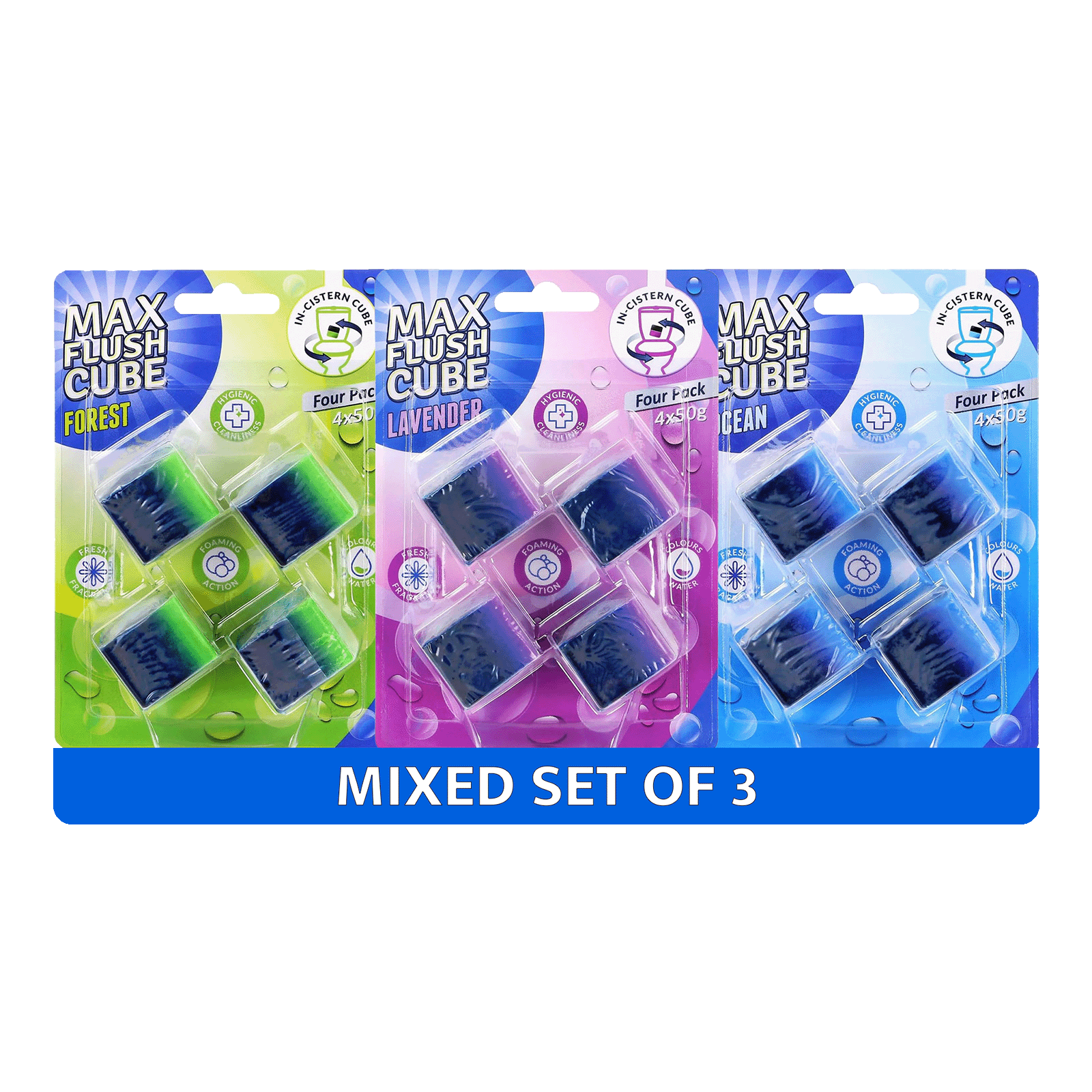 3x Max Flush InCistern Cube 4 Pack  4x50g