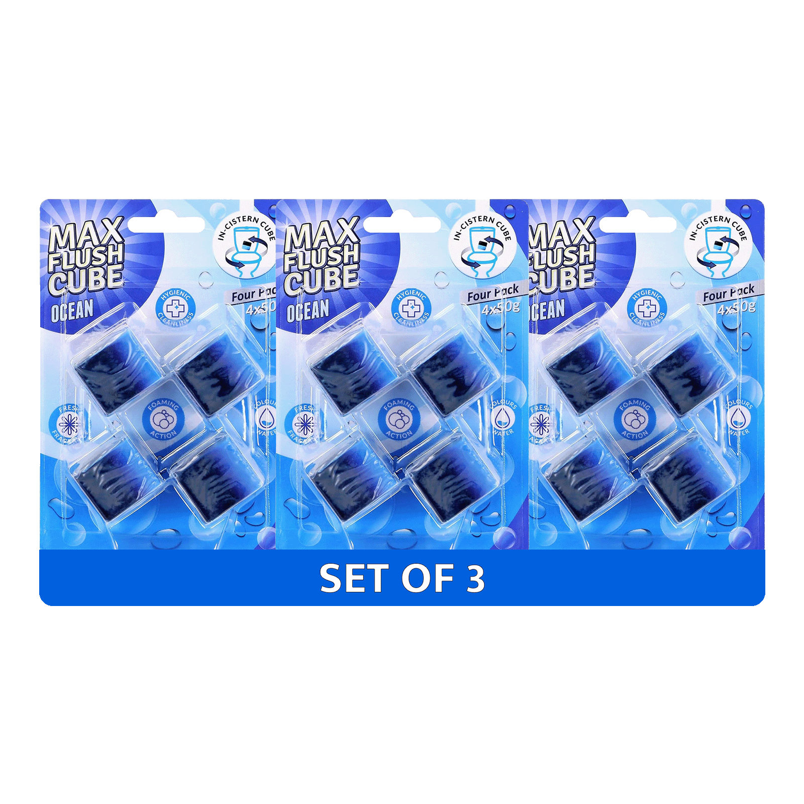 3x Max Flush InCistern Cube 4 Pack  4x50g