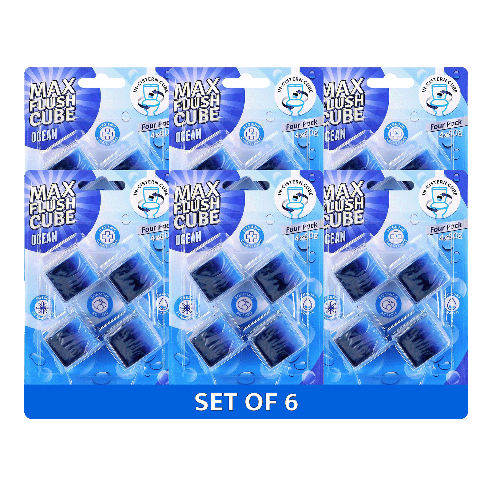 6x Max Flush InCistern Cube 4 Pack  4x50g