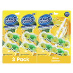 3x Max Flush 5 Toilet Rim Block Cleaner Twin Pack (3 x 2 = 6 x 45g Rim Blocks)