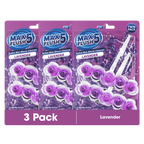 3x Max Flush 5 Toilet Rim Block Cleaner Twin Pack (3 x 2 = 6 x 45g Rim Blocks)
