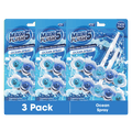 3x Max Flush 5 Toilet Rim Block Cleaner Twin Pack (3 x 2 = 6 x 45g Rim Blocks)