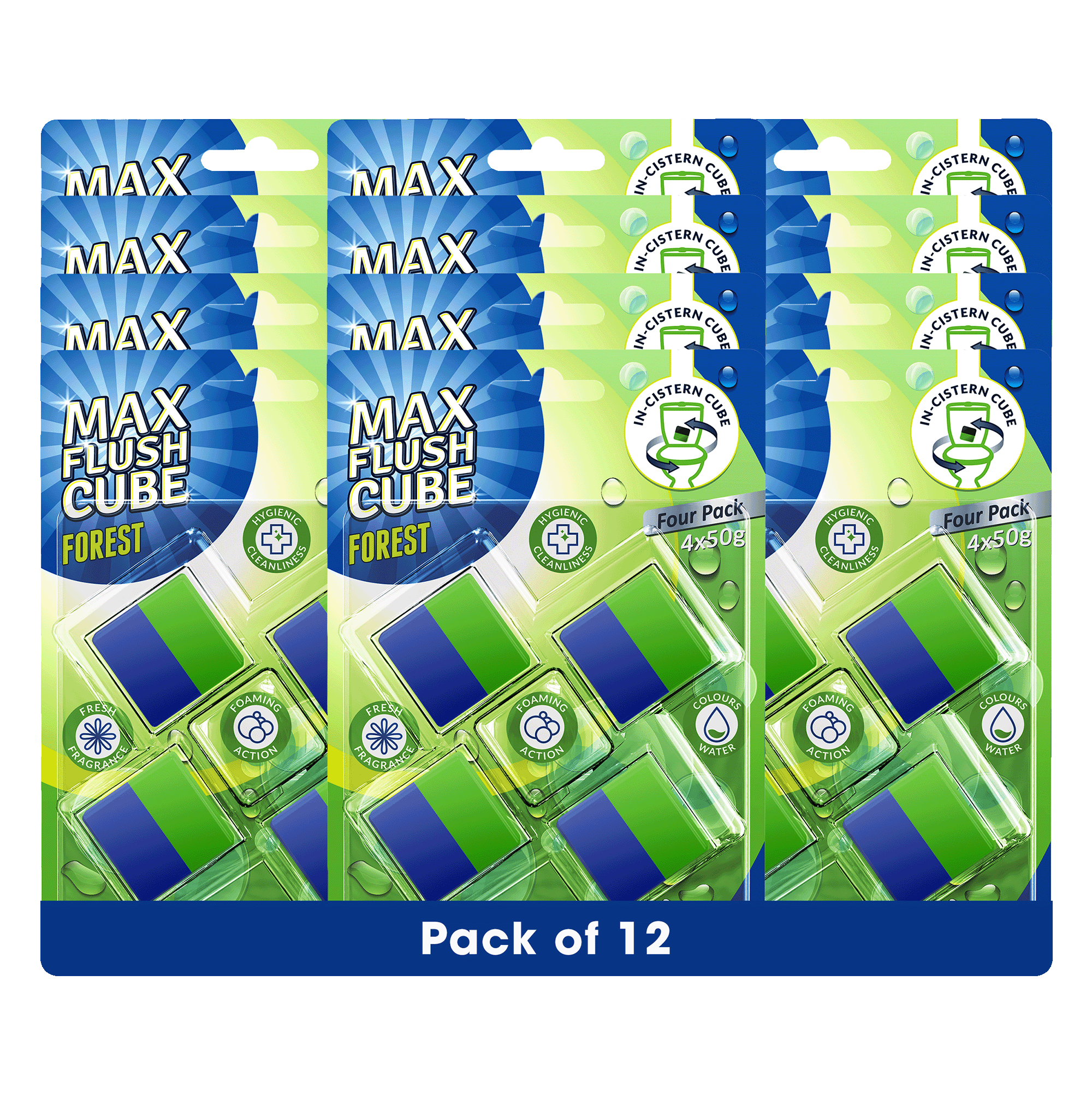 12x Max Flush InCistern Cube 4 Pack  4x50g