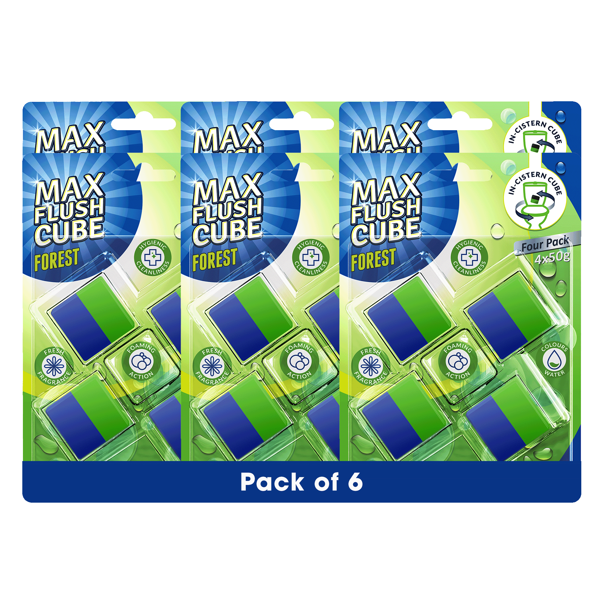 6x Max Flush InCistern Cube 4 Pack  4x50g