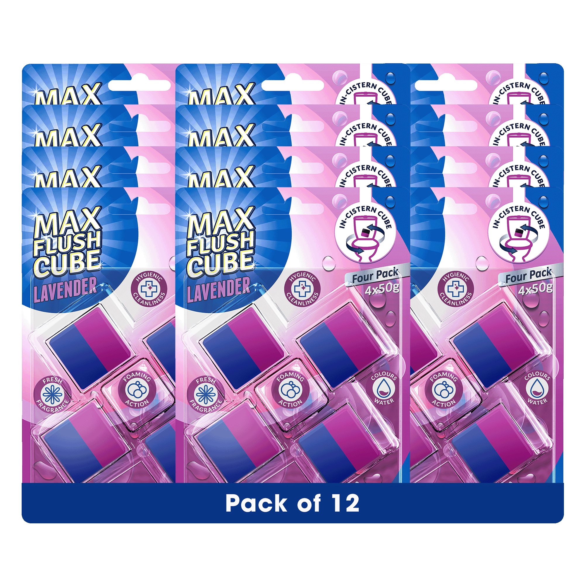 12x Max Flush InCistern Cube 4 Pack  4x50g