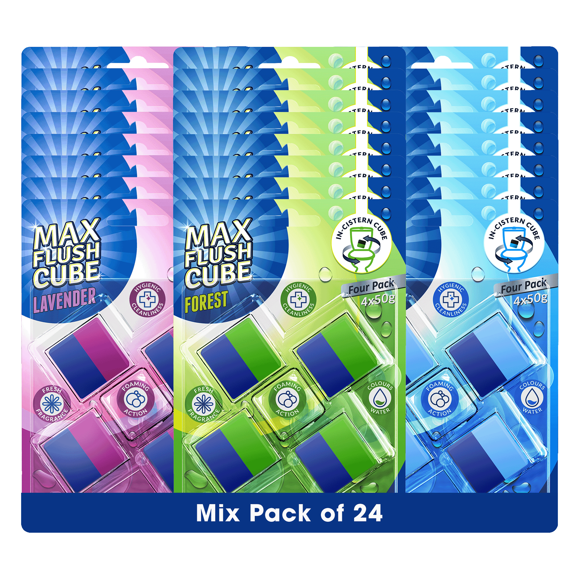 24x Max Flush InCistern Cube 4 Pack  4x50g