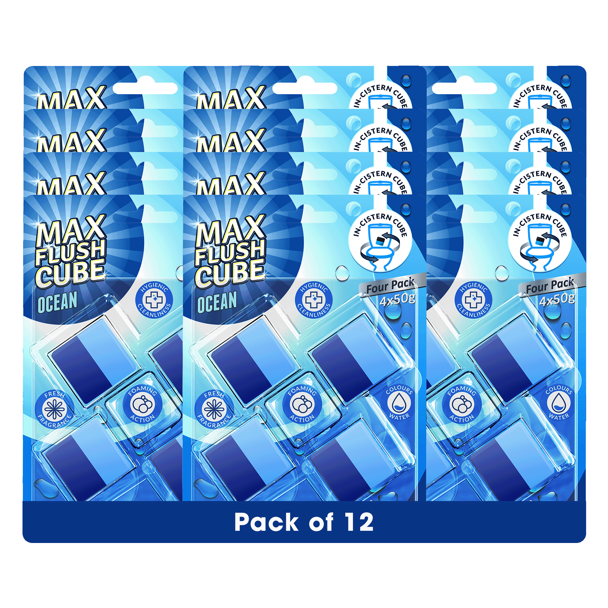12x Max Flush InCistern Cube 4 Pack  4x50g