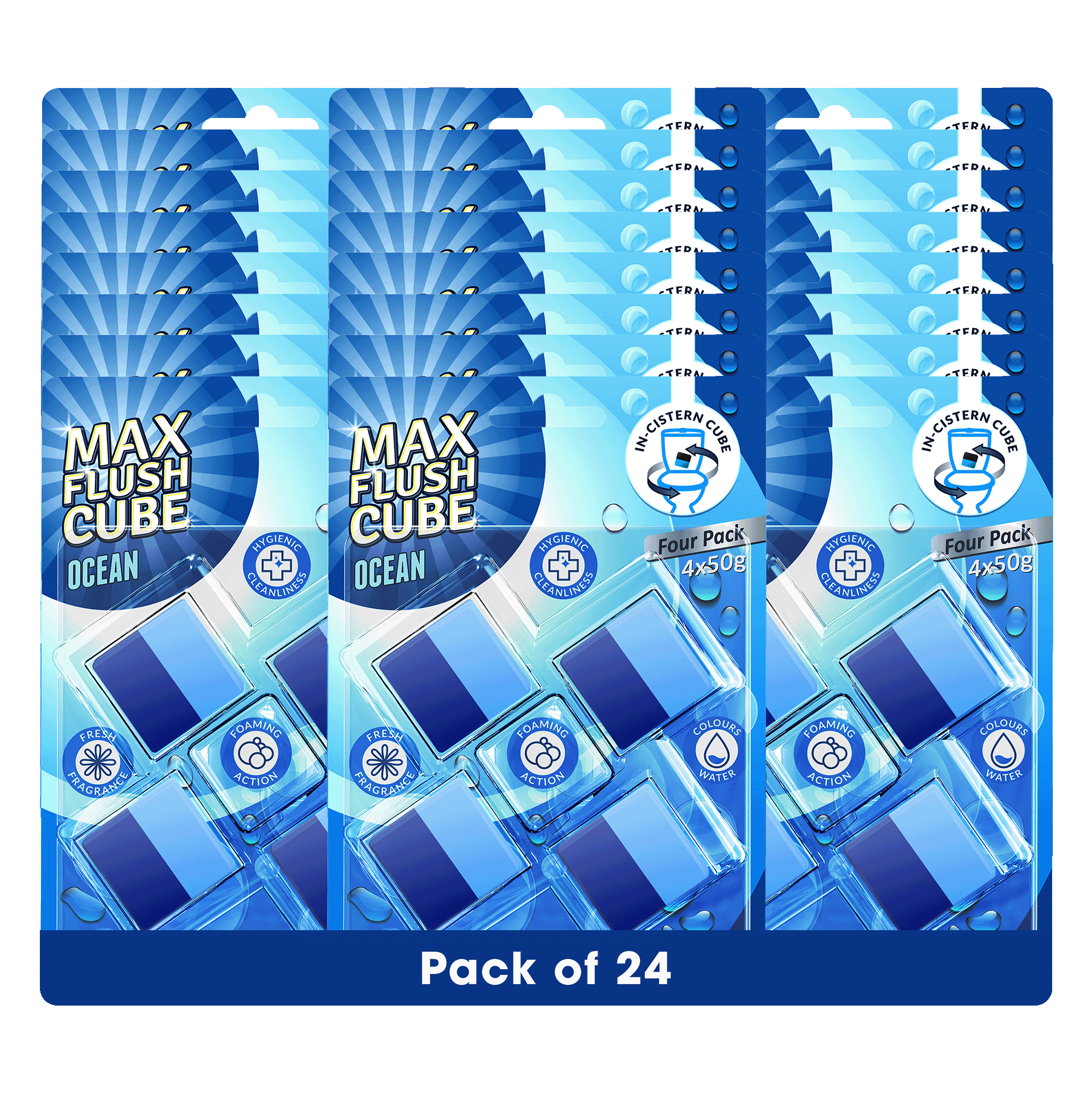 24x Max Flush InCistern Cube 4 Pack  4x50g