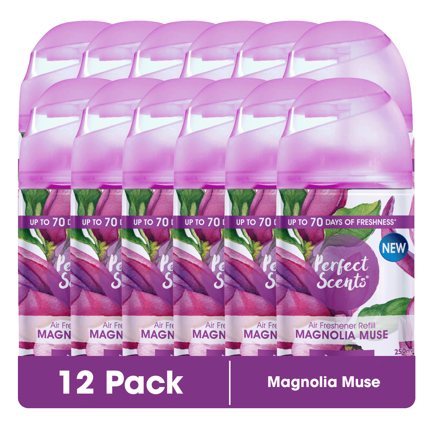 12x Perfect Scents Air Freshener Automatic Spray Refills 250ml