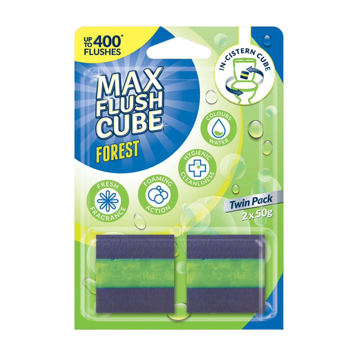 Max Flush Cube 2x50g - Forest