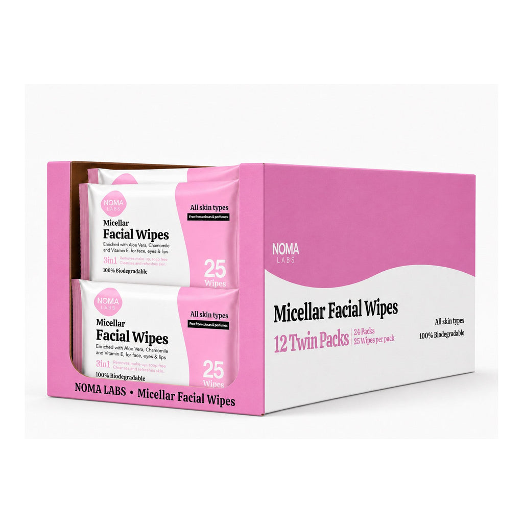Noma Labs Twin Pack Micellar Facial Wipes 2x140g - 2x25 Wipes - image 2