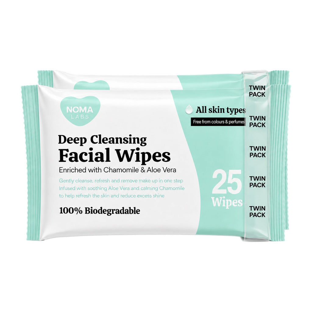 Noma Labs Twin Pack Deep Cleansing Facial Wipes 2x140g - 2x25 Wipes