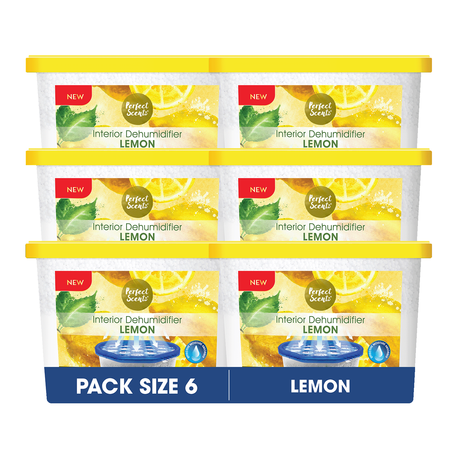 6x Perfect Scents Dehumidifier Home Interior Damp Mould Moisture Mildew 500ml