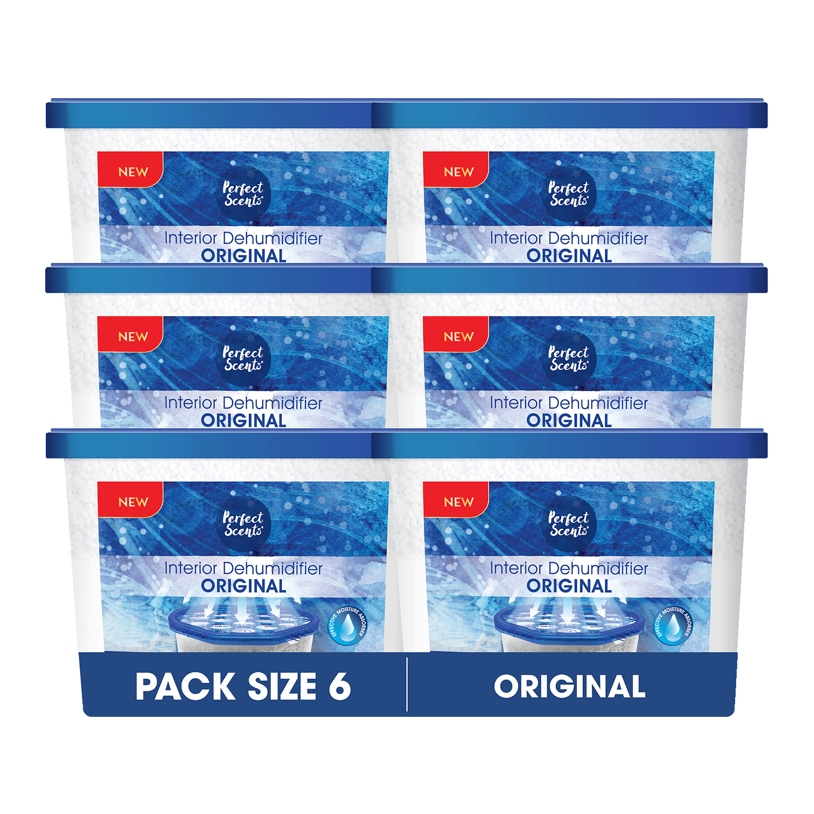 6x Perfect Scents Dehumidifier Home Interior Damp Mould Moisture Mildew 500ml