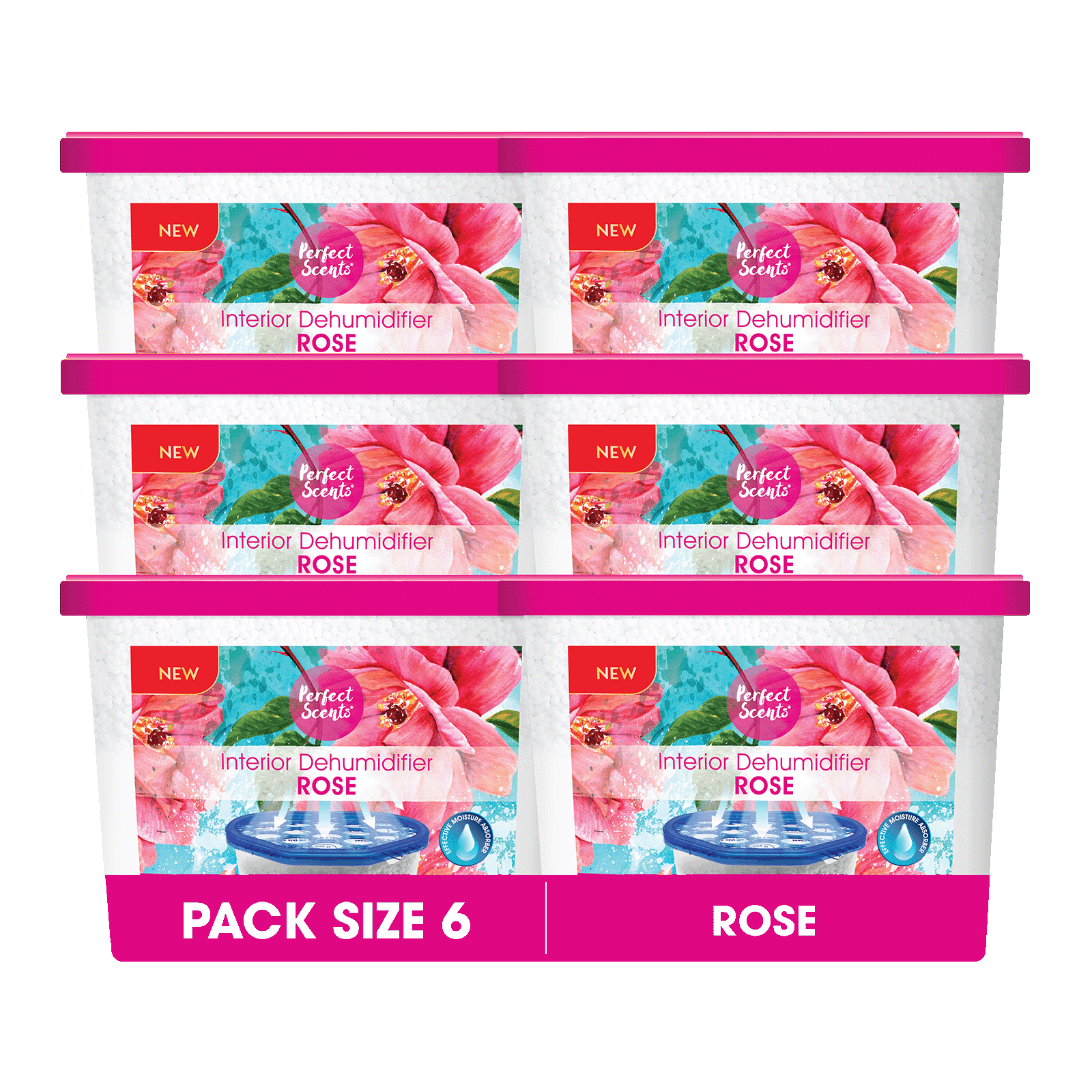 6x Perfect Scents Dehumidifier Home Interior Damp Mould Moisture Mildew 500ml