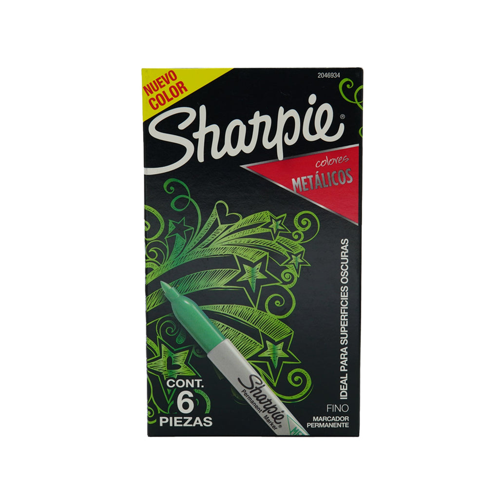 Sharpie Fine Permanent Marker Metallic Emerald (Green) (6 Pack)
