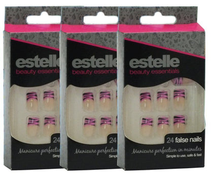 Estelle 24 False Nails Manicure Perfection in Minutes (3 Colours to Choose)