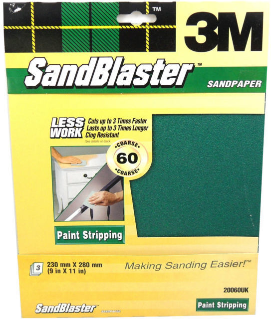 3M Sandblaster Sandpaper Paint Stripping & Bare Surfaces & Between Coats