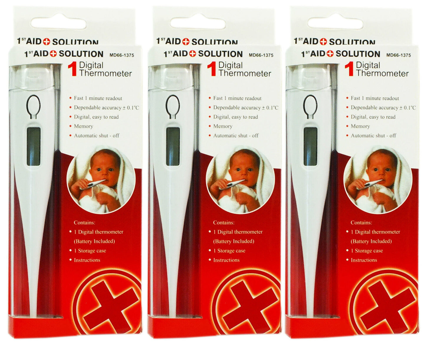 Digital First Aid Thermometer Easy To Read Display Baby & Adult