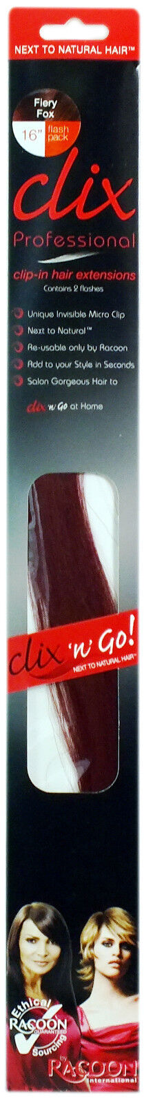Racoon International Professional Clix N Go Clip in Hair Extensions 16” Length