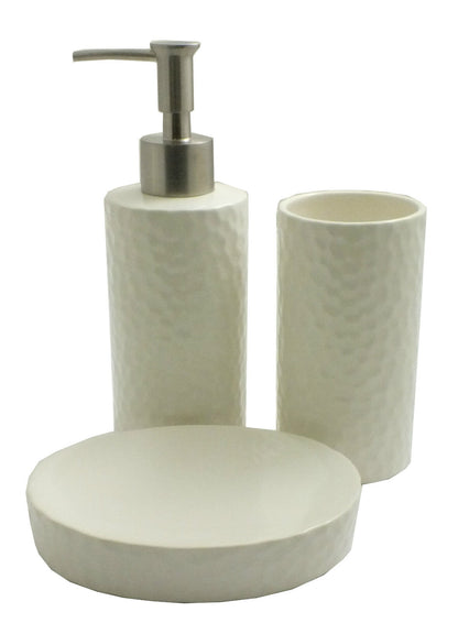 3 Piece Bathroom Accessory Set (Soap Dish, Lotion Dispenser, Tumbler)