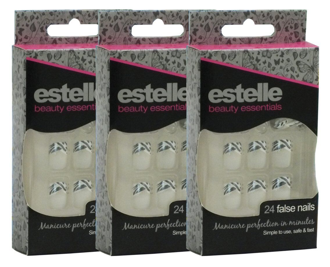 Estelle 24 False Nails Manicure Perfection in Minutes (3 Colours to Choose)