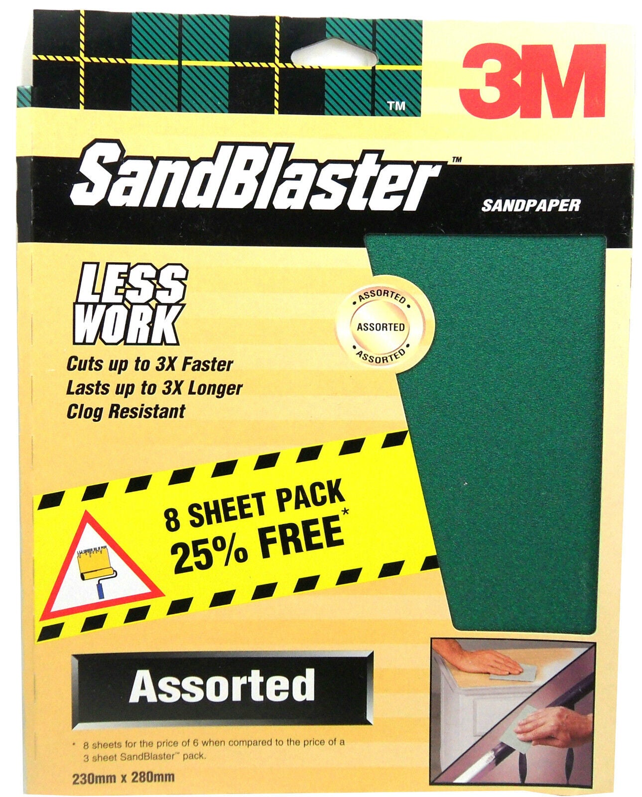 3M Sandblaster Sandpaper Paint Stripping & Bare Surfaces & Between Coats
