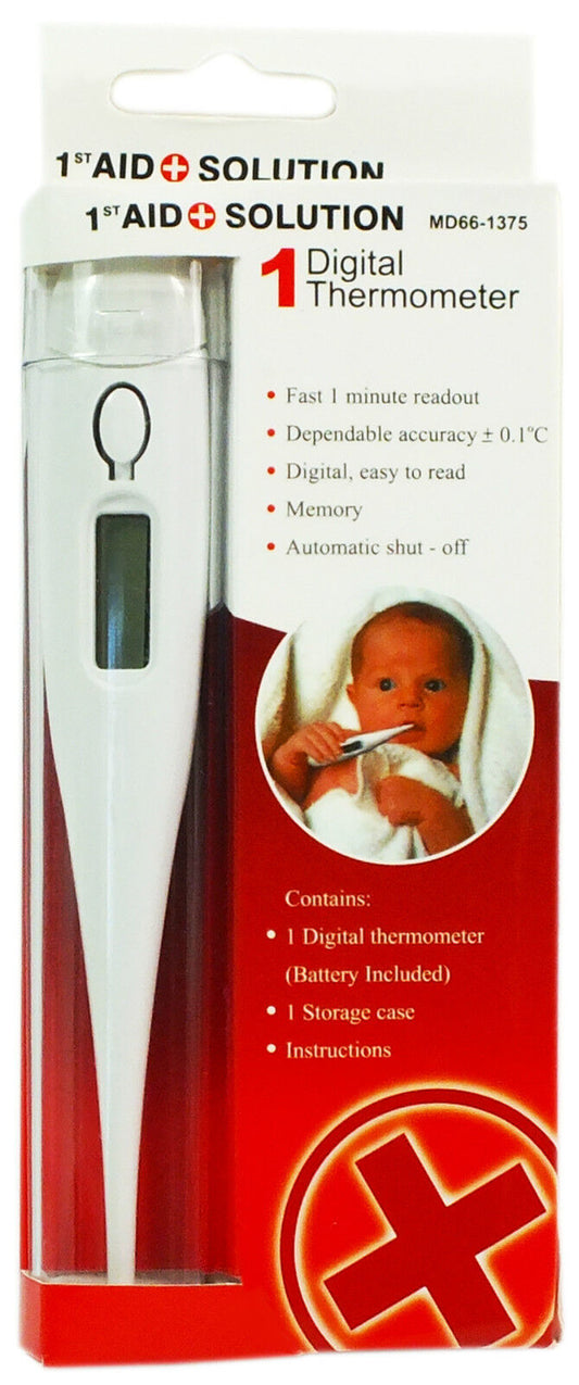 Digital First Aid Thermometer Easy To Read Display Baby & Adult