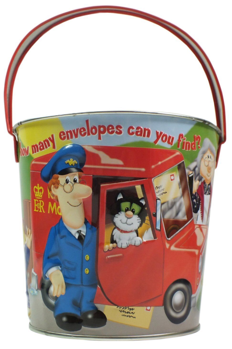 Seaside Metal Beach Buckets 4 Cartoon Characters to Choose From (110mm x 120mm)