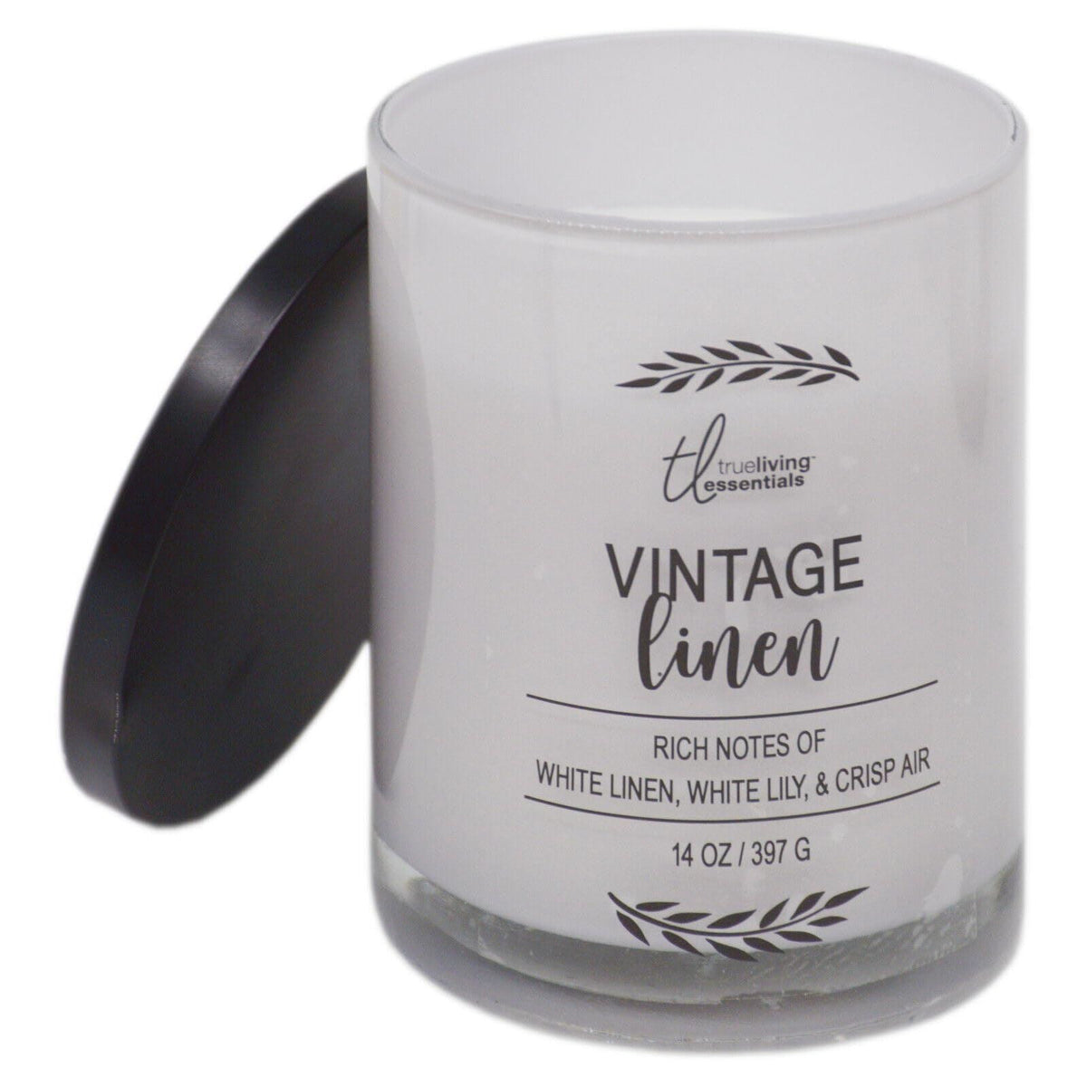 True Living Essentials 14oz/397g Jar - Vintage Linen