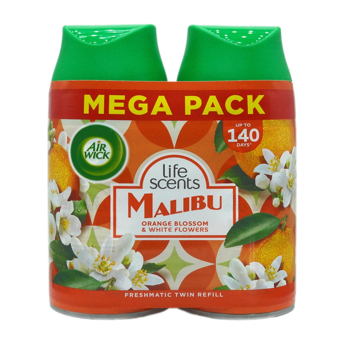 Air Wick - Life Scents - Malibu Orange Blossom & White Flowers - Freshmatic Twin Refill - 250ml