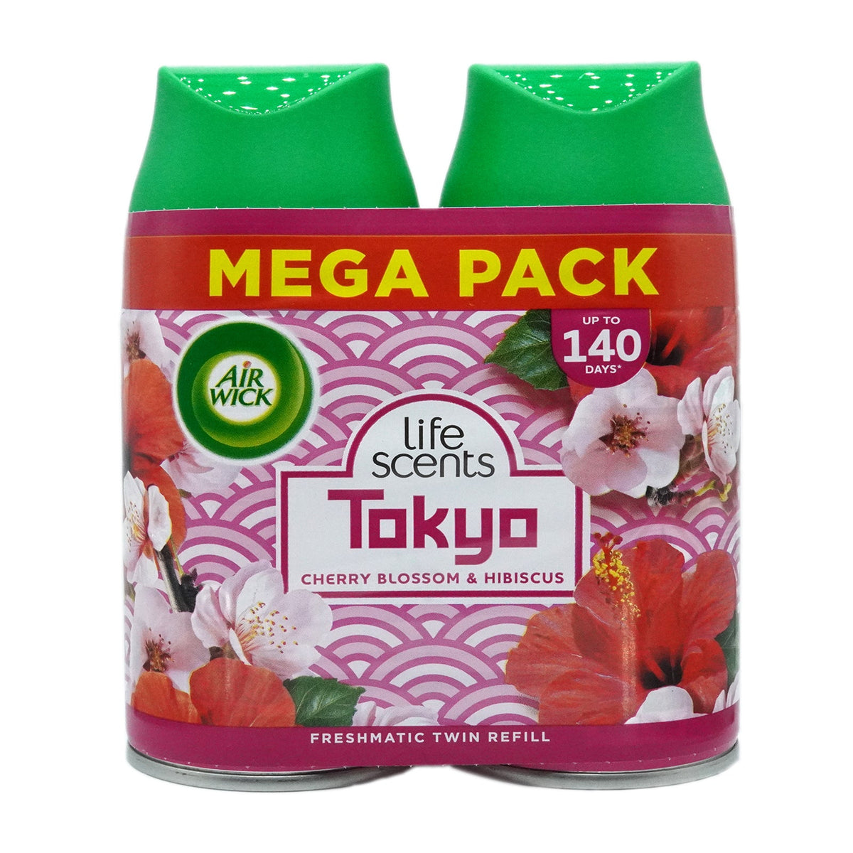 Air Wick - Life Scents - Tokyo Cherry Blossom & Hibiscus - Freshmatic Twin Refill - 250ml
