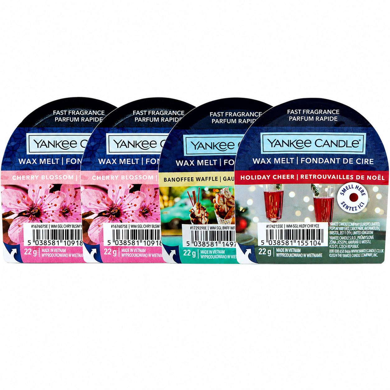 Mixed Yankee Candle Wax Melts – Classic Fragrance 4Pack (22g Each)