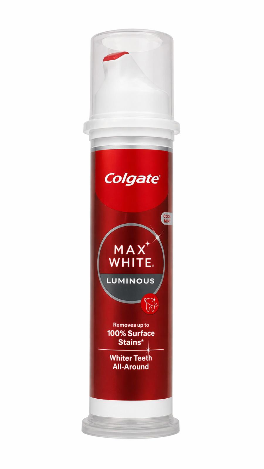 Colgate Max White Luminous Teeth Whitening Toothpaste Pump 100ml