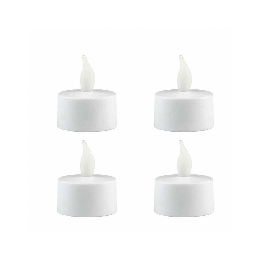 Mini Sun Set of 4 Battery Operated Flicker WW LED Tea Lights