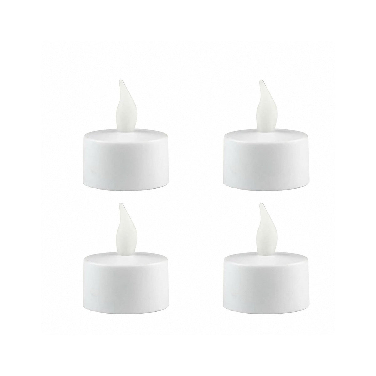 Mini Sun Set of 4 Battery Operated Flicker WW LED Tea Lights