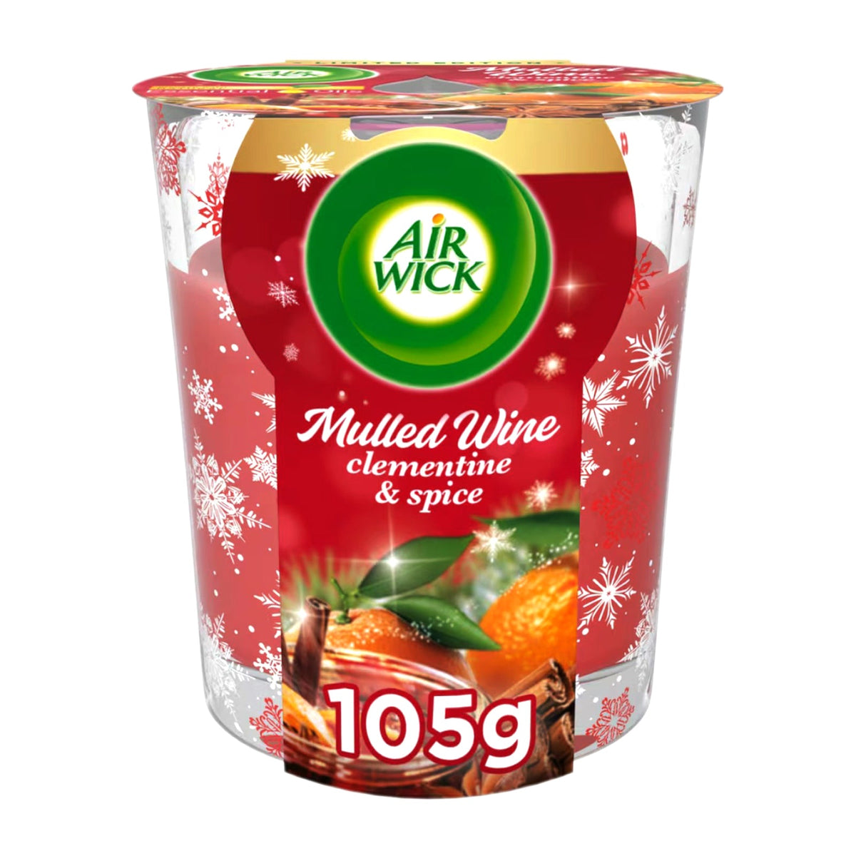 Air Wick Limited Edition Candle 105g - Mulled Wine (Clementine & Spice)