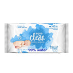 3 PACKS AQUA CLEAN BABY WIPES 99% WATER (72 WIPES PER PACK) BIODEGRADABLE