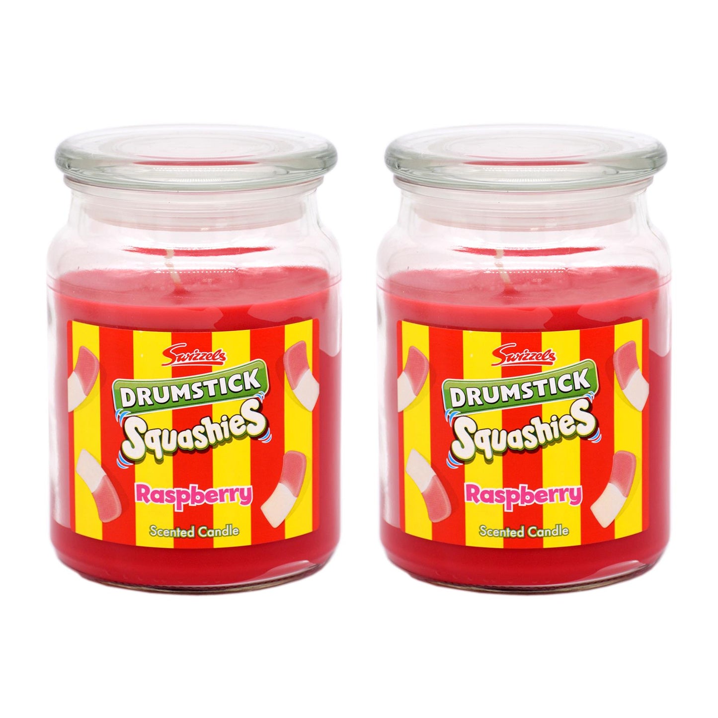 2x SWIZZELS LARGE SCENTED GLASS JAR CANDLE 18oz