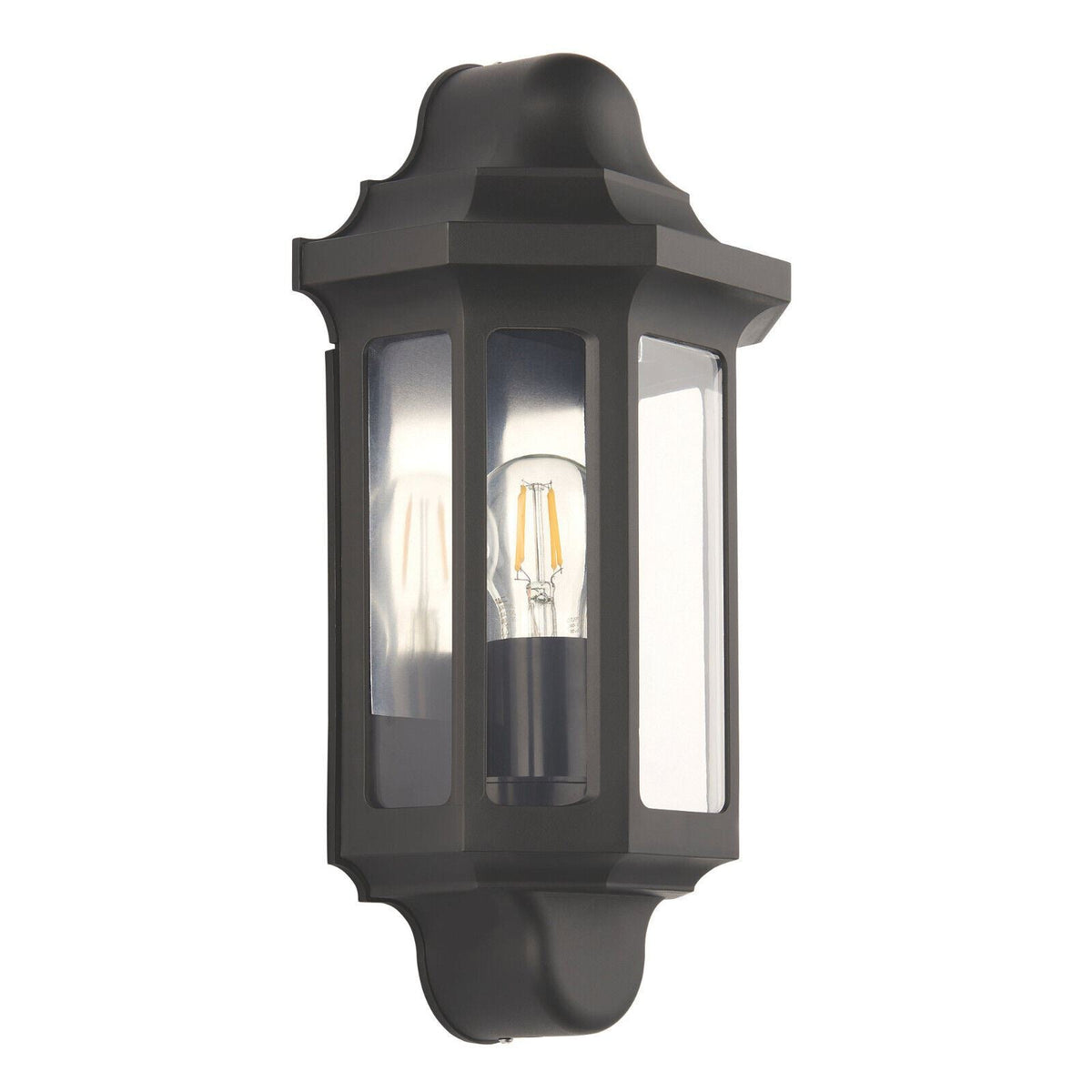 LAP Half Wall Lantern Light - Non - PIR Black