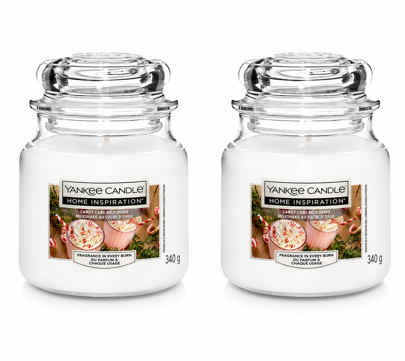 Yankee Candle Large Jar Candles Pack of 2, 340g Each, Long Lasting Fragrance Home Scented Candles
