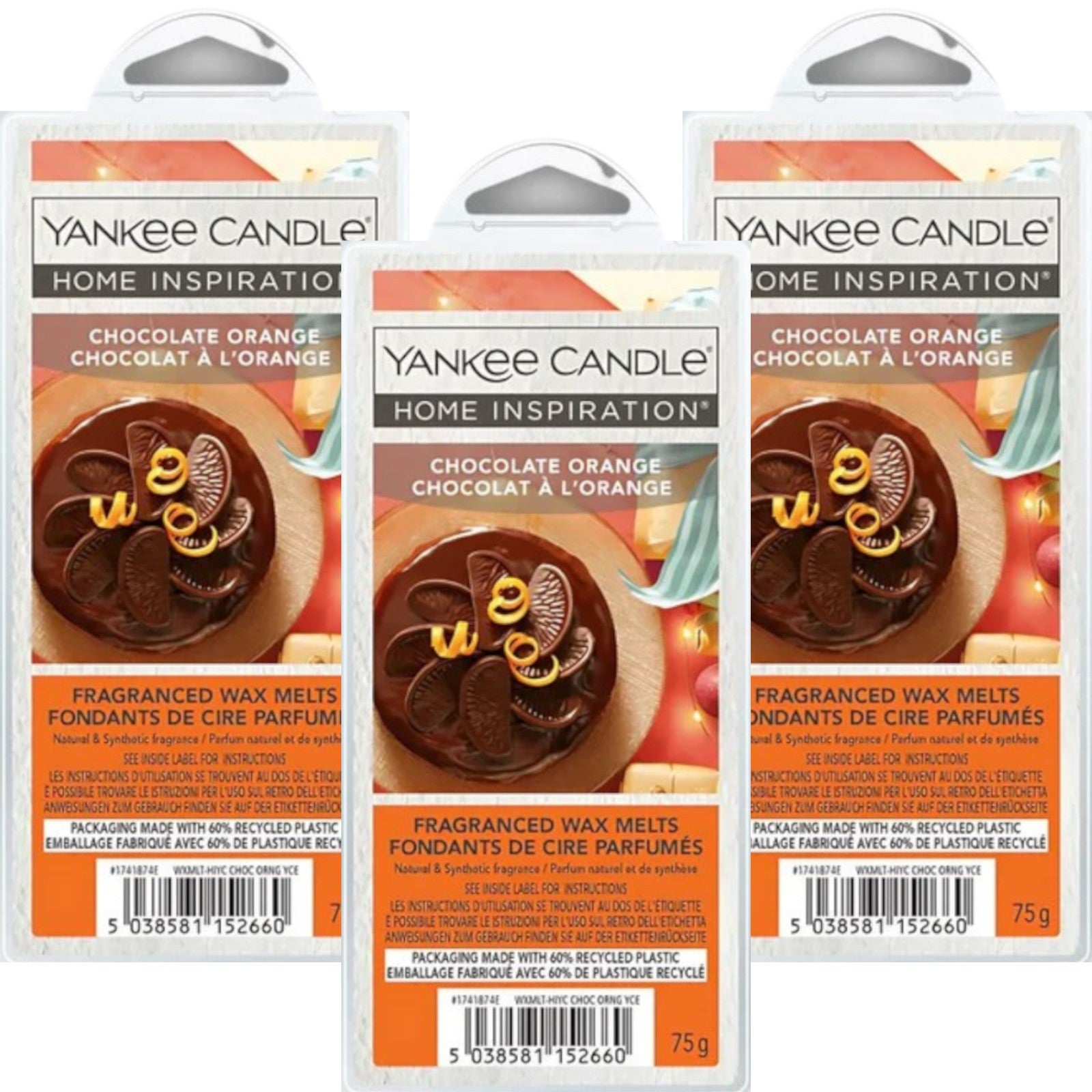 Yankee Candle Wax Melts 3 Pack, 75g Each, 225g Total, Home Fragrance Wax Melts