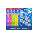 3x Max Flush Toilet Rim Block Cleaner - 2x50g Per Pack - 6x50g (300g) Total