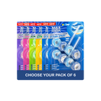 6x Max Flush Toilet Rim Block Cleaner - 2x50g Per Pack - 12x50g (600g) Total