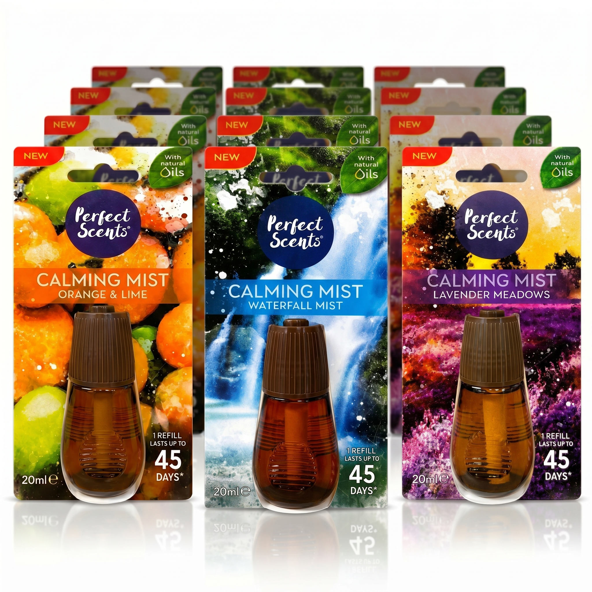 12x Perfect Scents Calming Mist - With Natural Oils - Lasts Up To 45 Days - 20ml